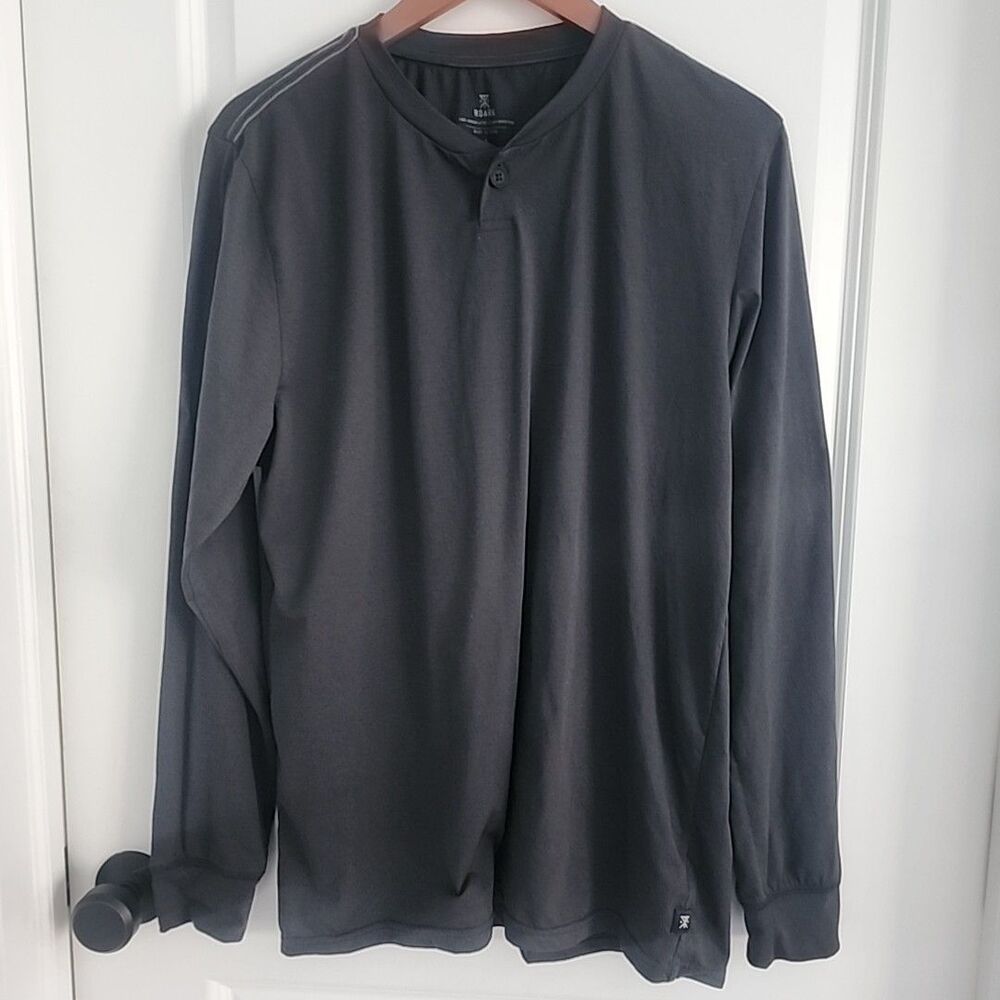 Roark Trailblazer Shirt Mens Size L Gray Polartec Long Sleeve Base Layer Thermal